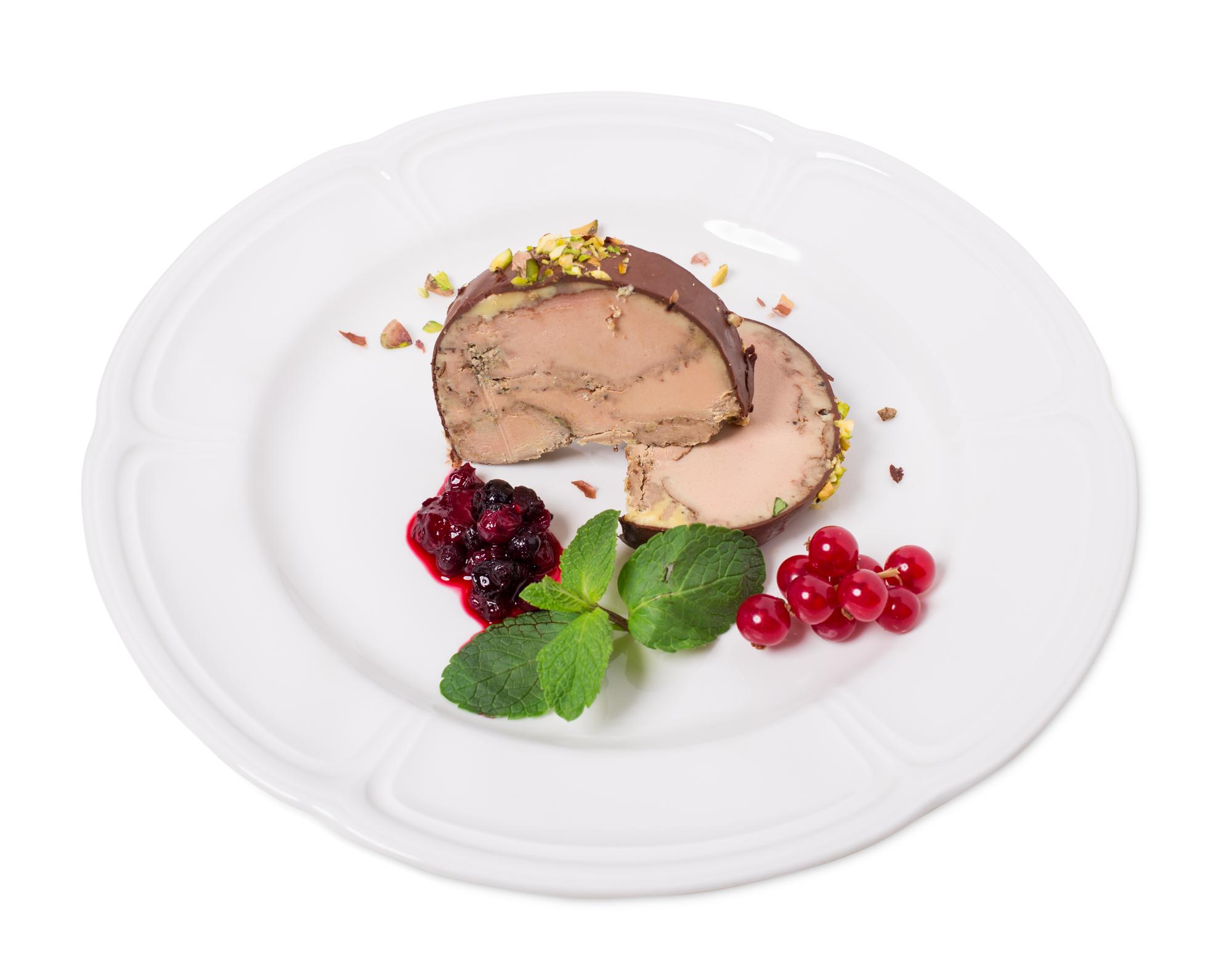 After: refined plated dish with garnish